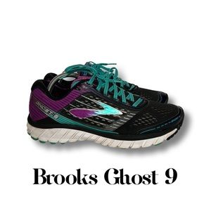 Brooks Ghost 9 Running Shoes Black/Purple Woman Size 11